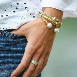 Kiel James Patrick Gold Pearl Bangle KJP Classic